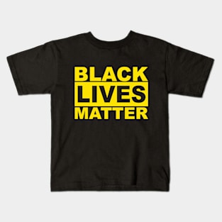 Black Lives Matter Logo (Yellow) Kids T-Shirt